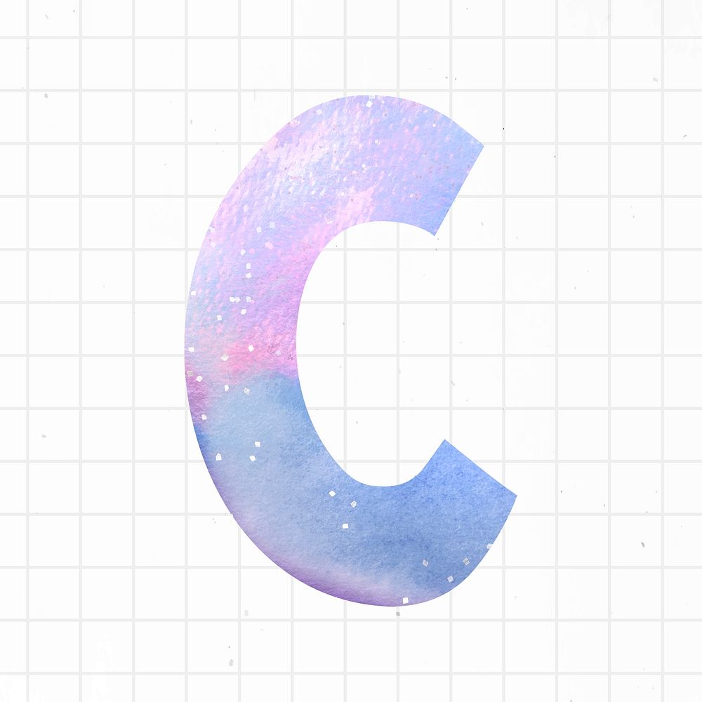 C pastel graphic font psd