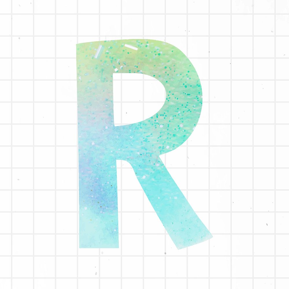 R font pastel illustration clipart