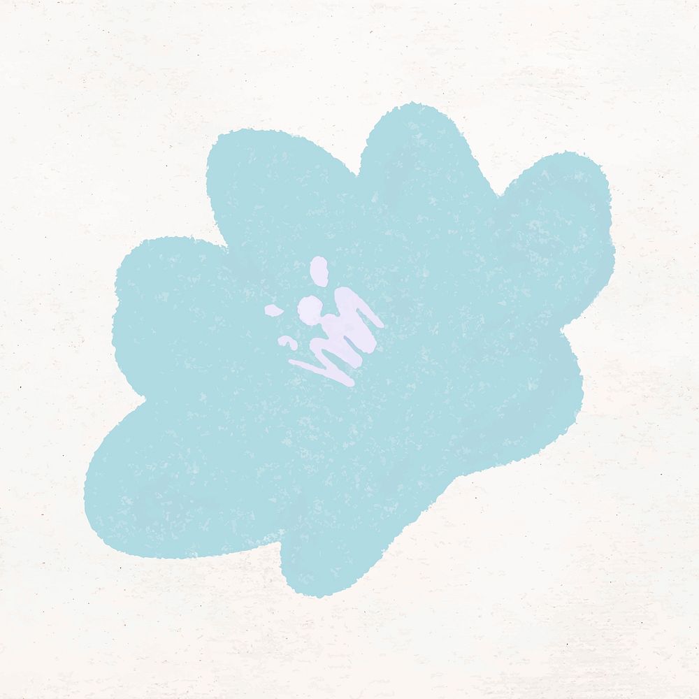 Blue flower hand drawn vector botanical illustration