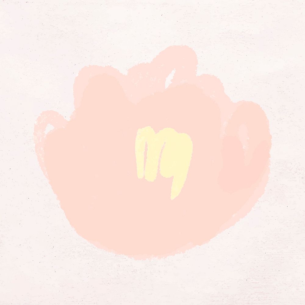 Peach flower hand drawn vector botanical illustration