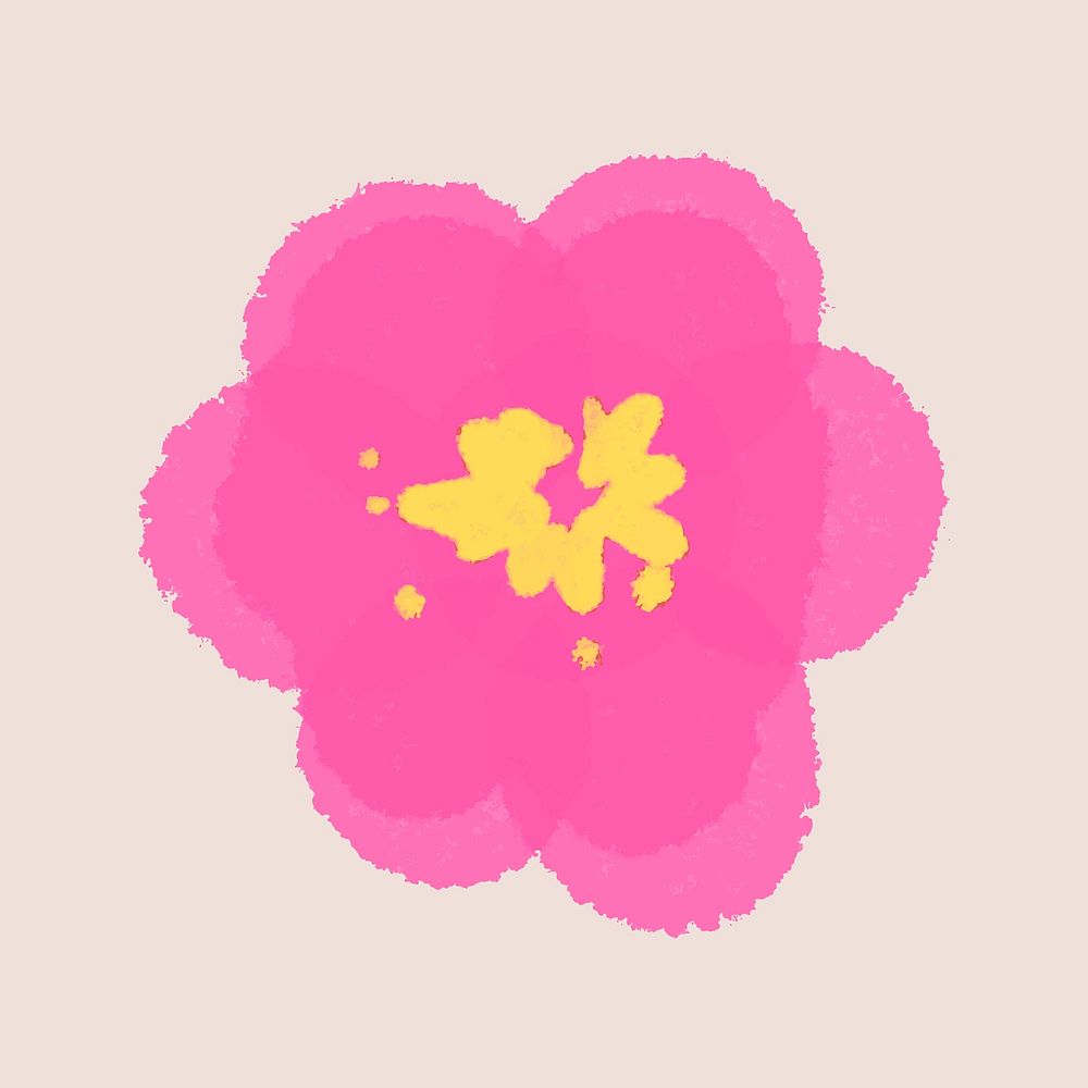 Plum blossom flower vector floral illustration
