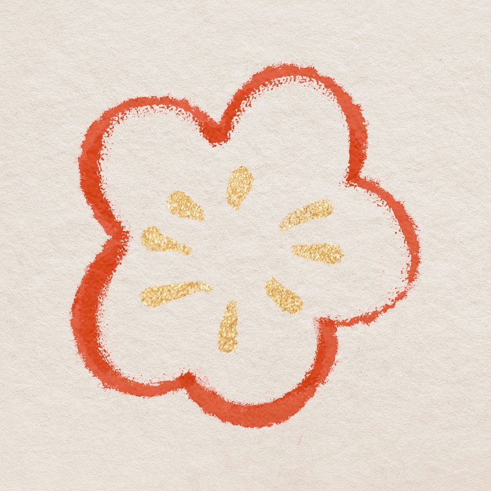 Plum blossom flower psd floral illustration