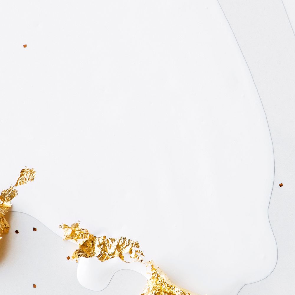 Abstract white with gold glitter background