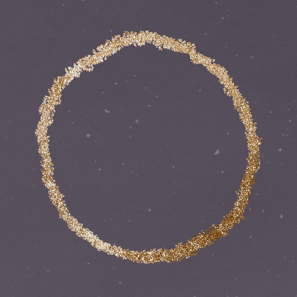 Golden sparkle psd ring symbol