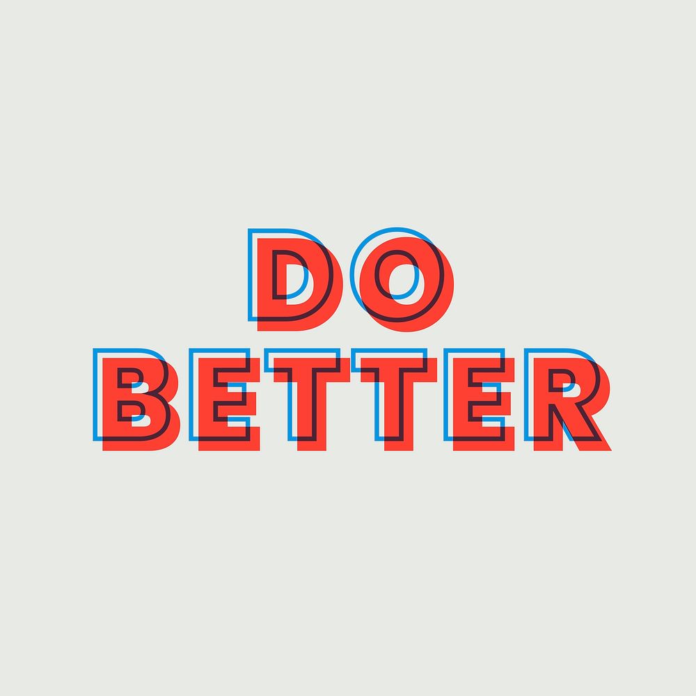 Do better layered multiply font vector typography