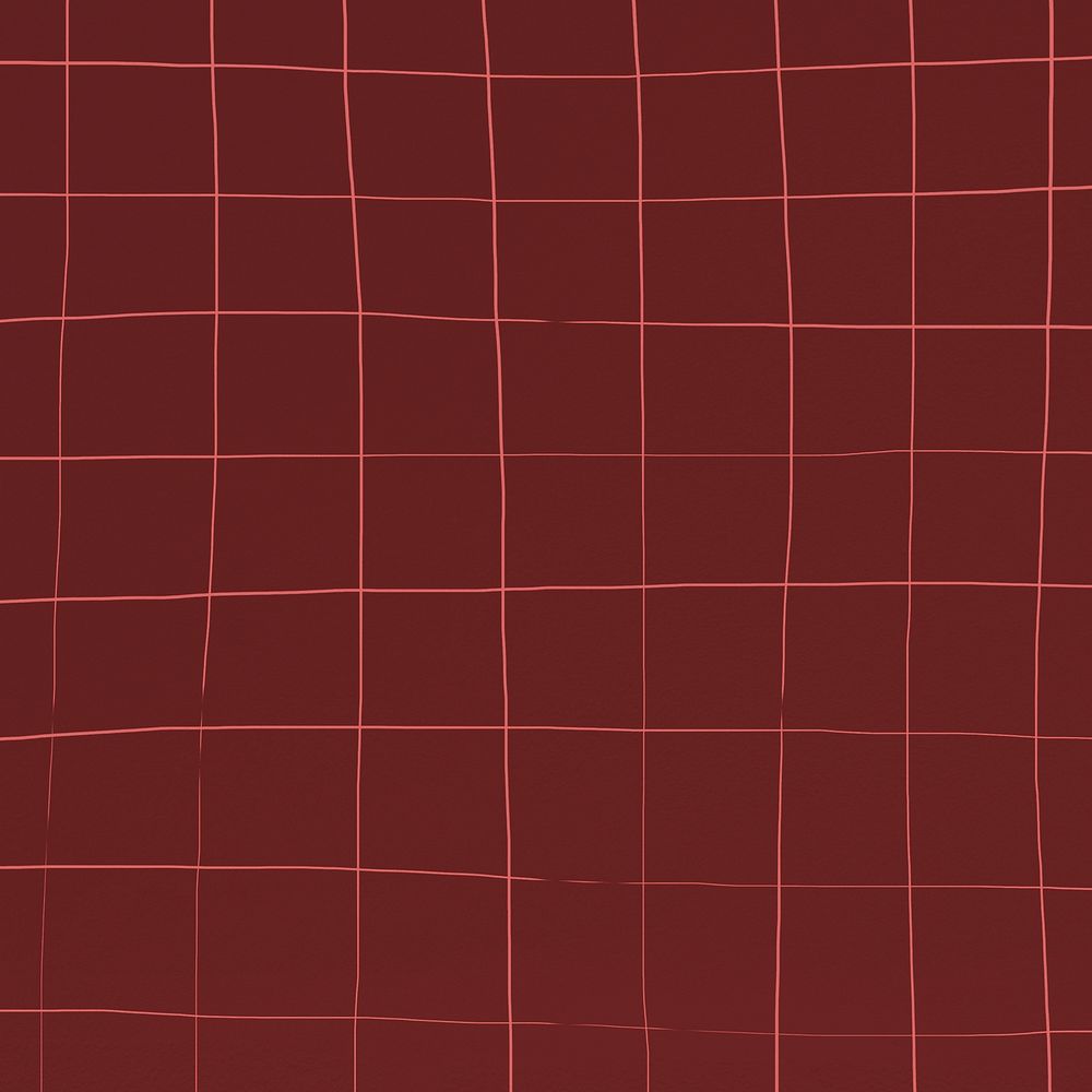 Grid pattern crimson square geometric background deformed