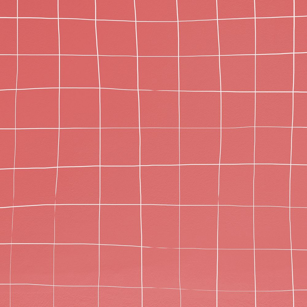 Grid pattern light coral square geometric background deformed