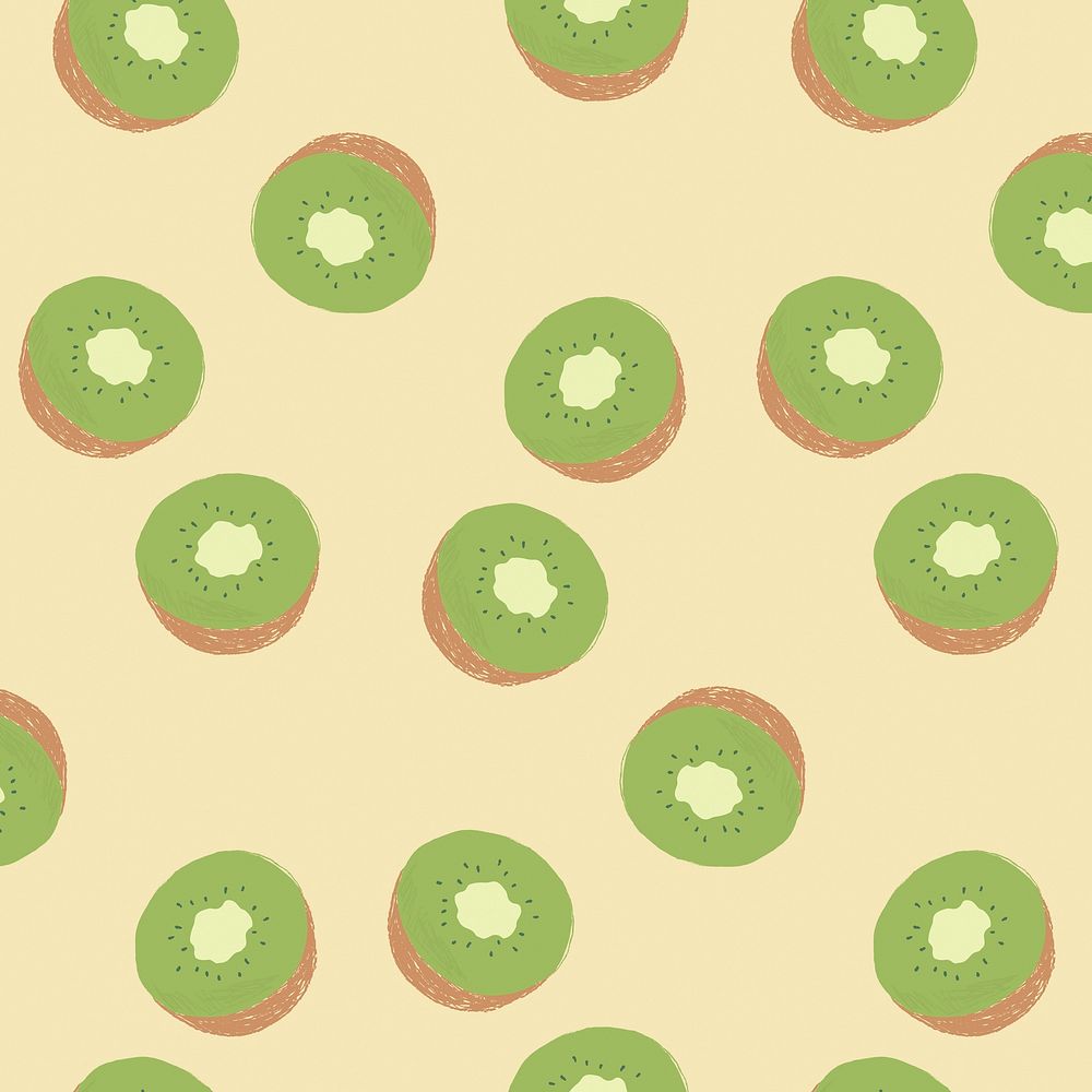 Seamless kiwi pattern pastel background
