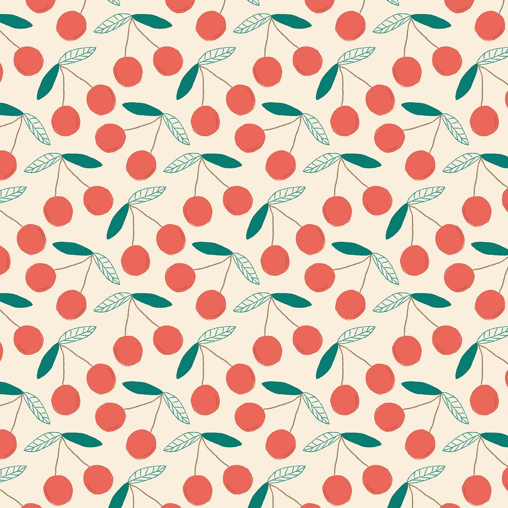 Psd pastel cherry pattern background