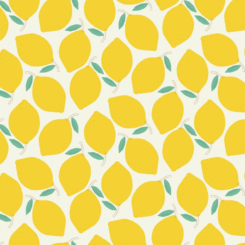 Seamless lemon pattern pastel background