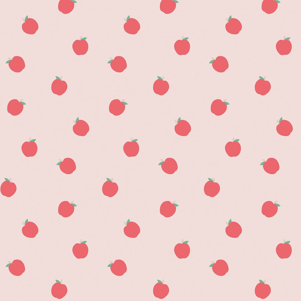 Seamless apple pattern pastel background