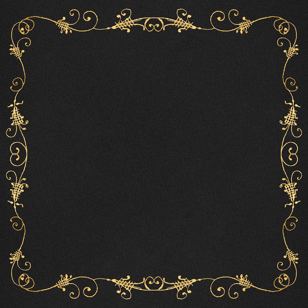 Gold filigree vintage frame border
