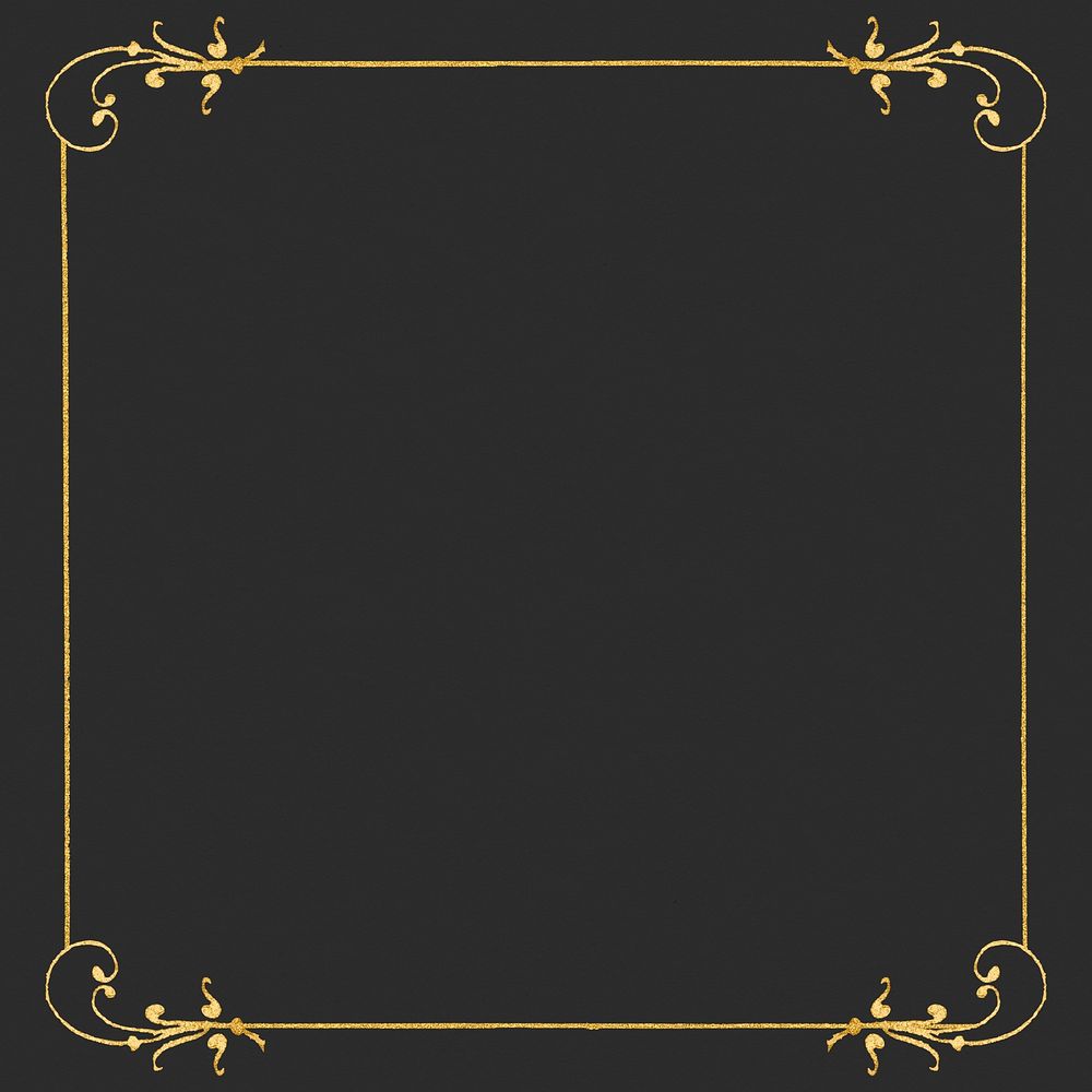 Gold filigree frame vintage border