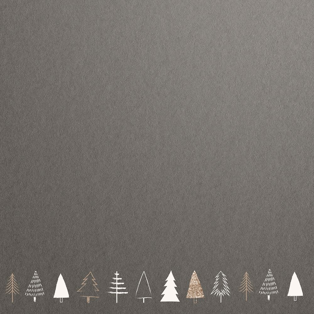 Gold Christmas tree social media post background with design space