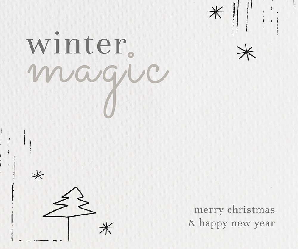 Magical Christmas greeting festive background
