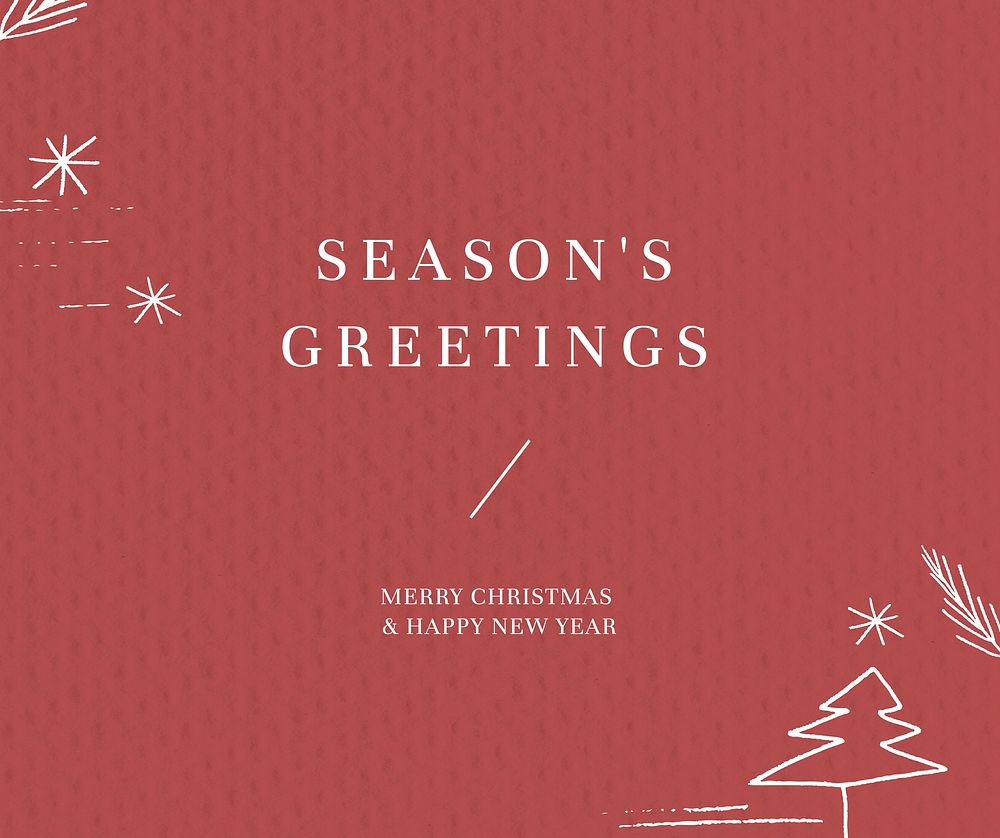 Season's greetings vector r Christmas card