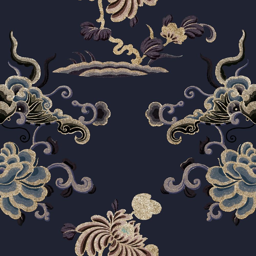 Traditional Chinese art vector seamless background