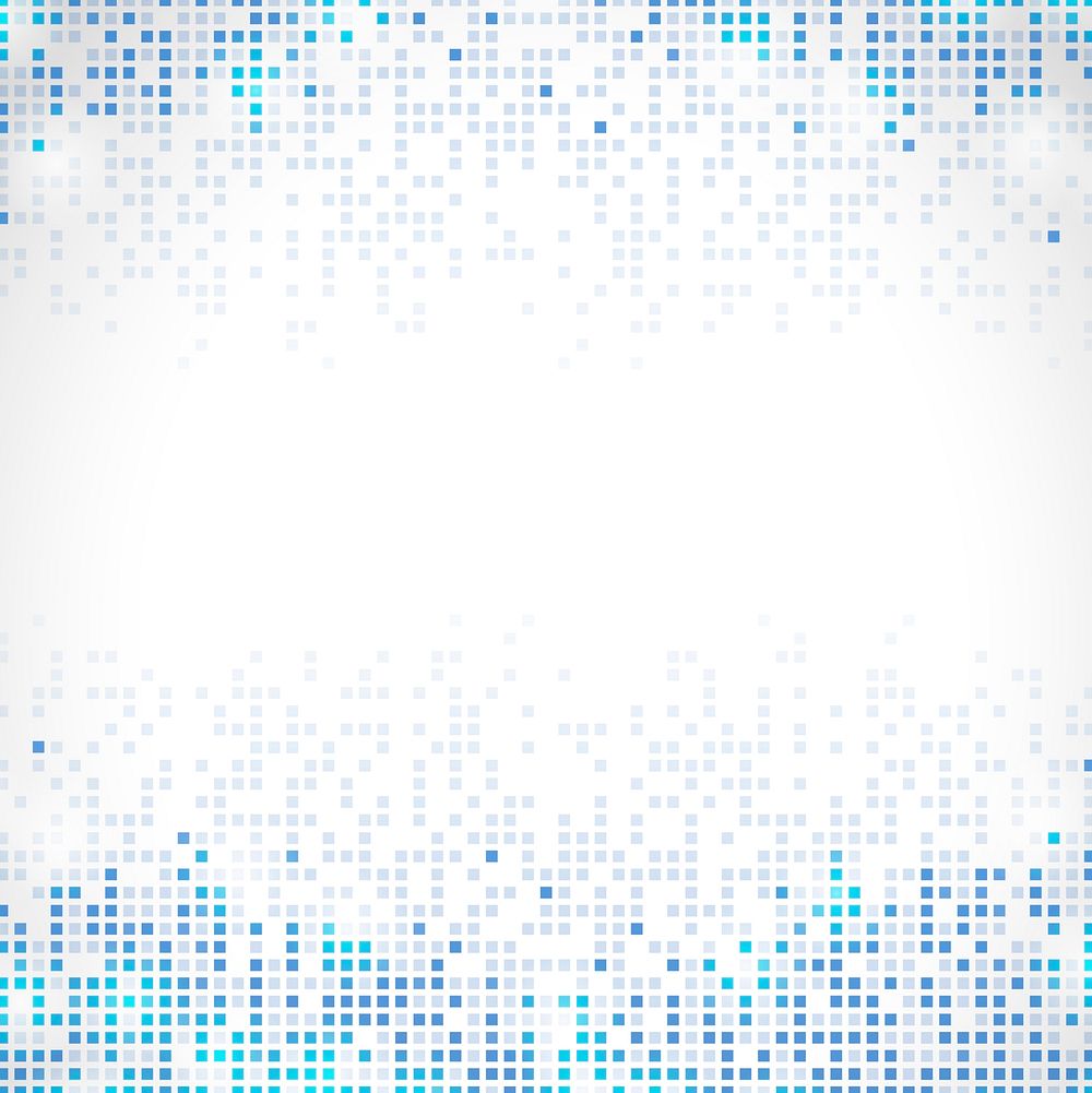 Blue border abstract pixel rain background
