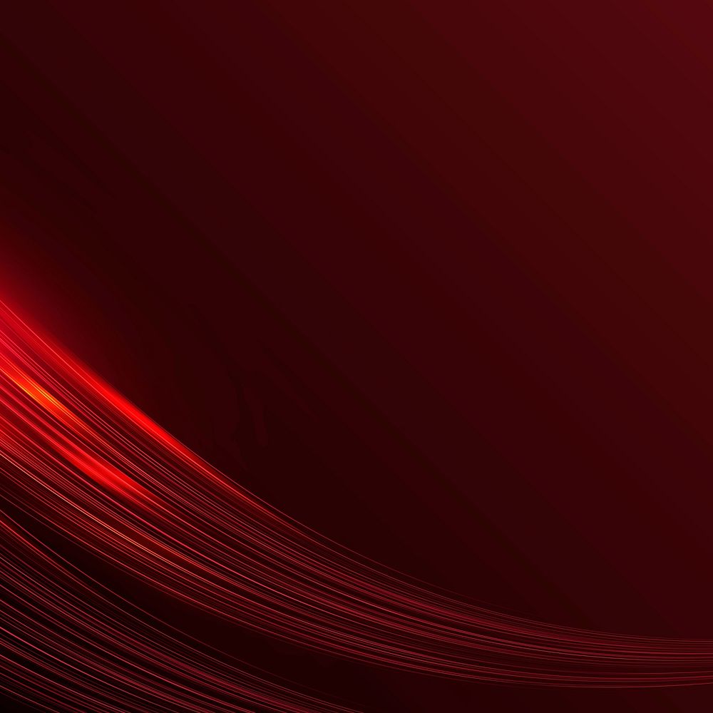 Futuristic red flowing neon wave background