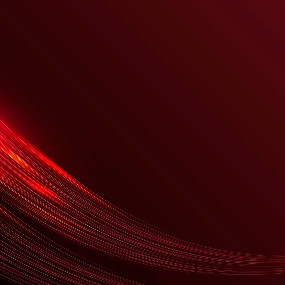 Red flowing neon wave vector background