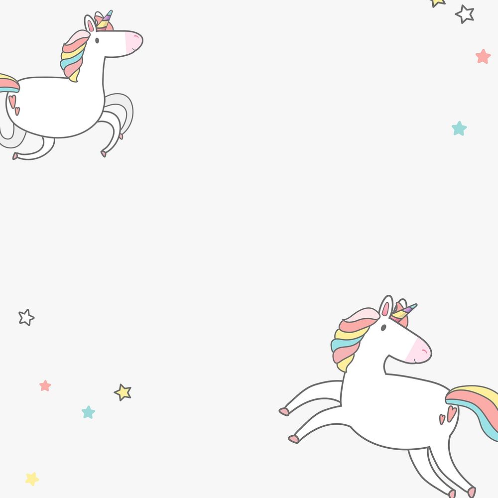 Colorful unicorn pastel vector cartoon on white background pattern