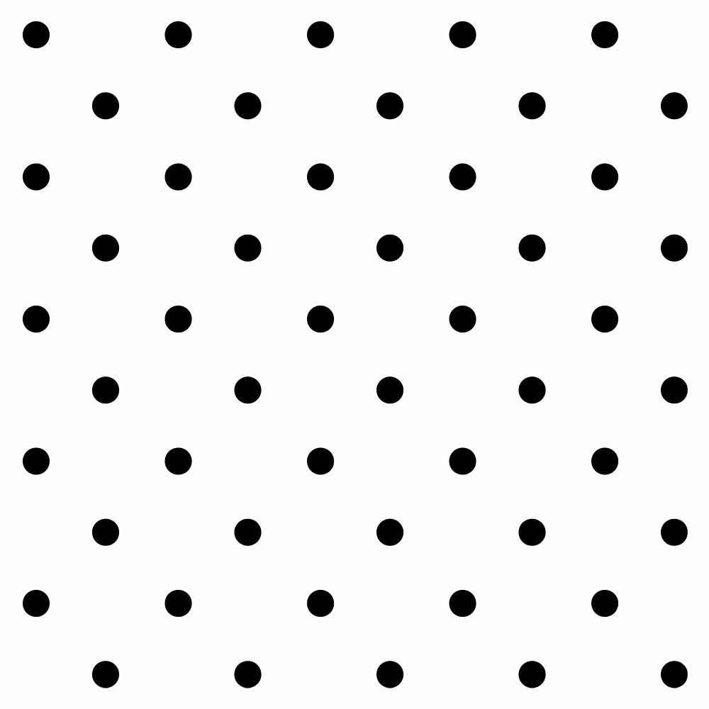 Black and white vector polka dot cute pattern