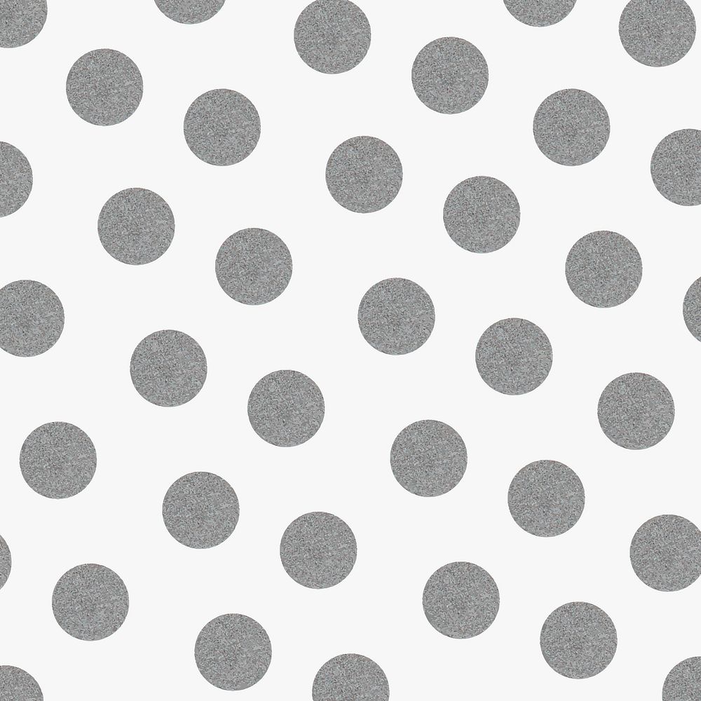 Silver vector shimmery polka dot pattern