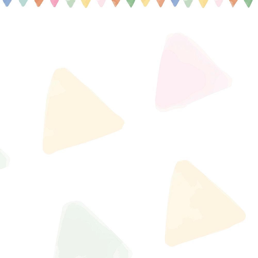 Colorful vector pastel watercolored triangles pattern