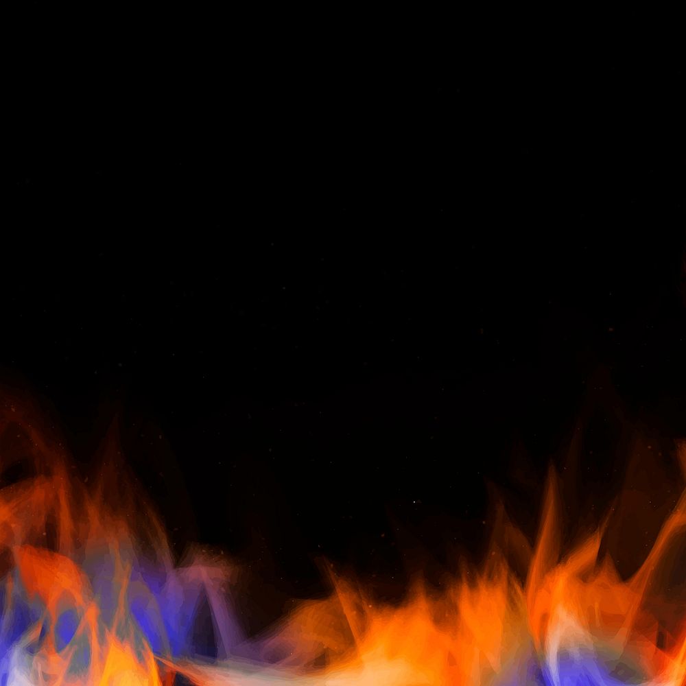 Burning fire flame vector background