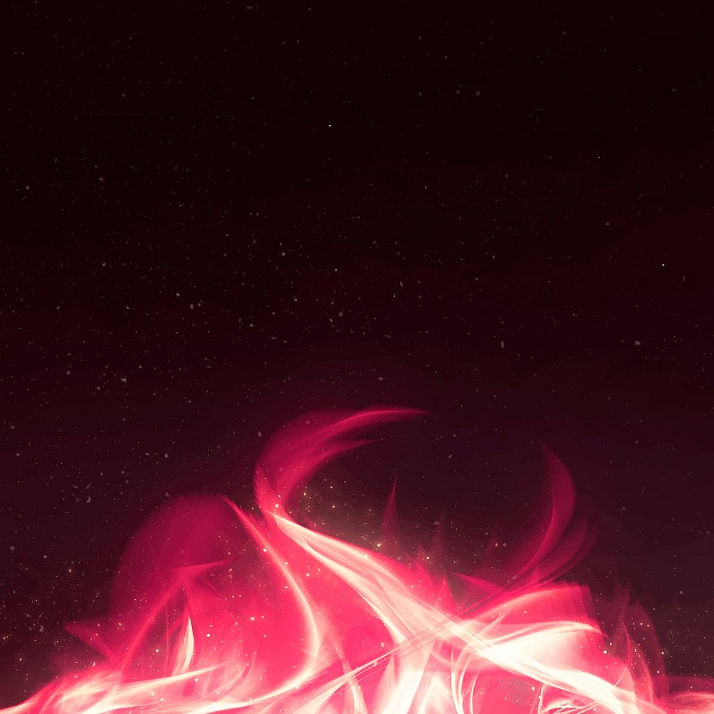 Retro red fire flame vector background