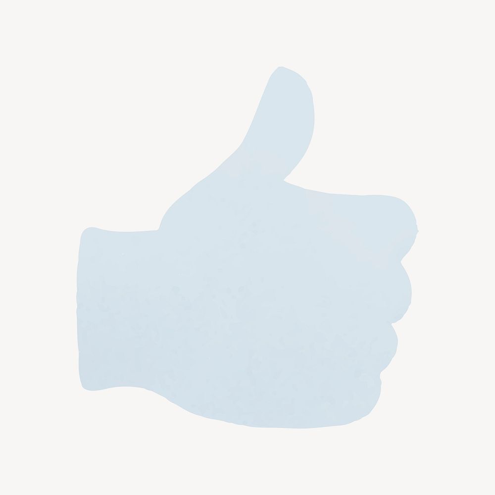 Thumbs up icon, social media graphic psd