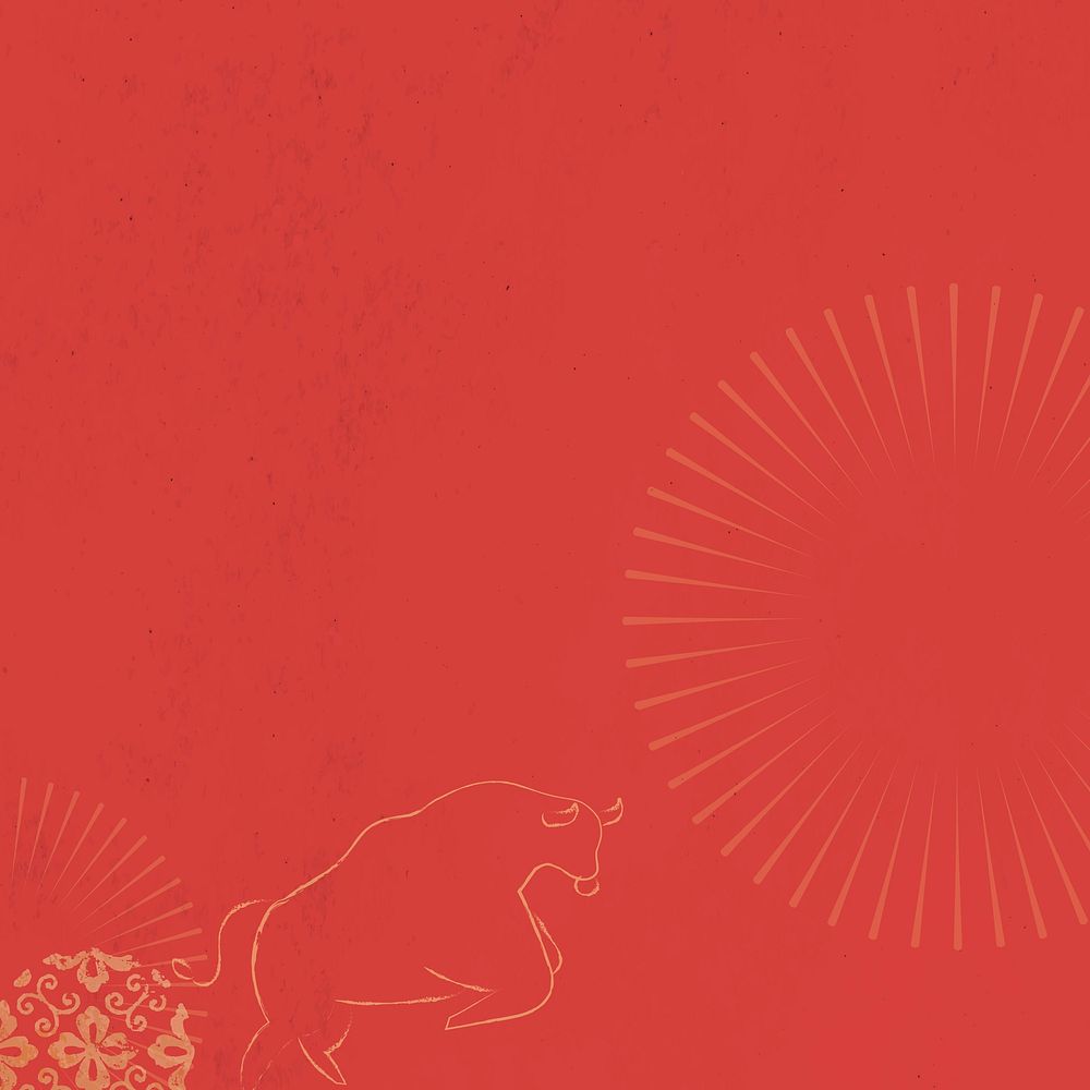 Chinese New Year red ox background