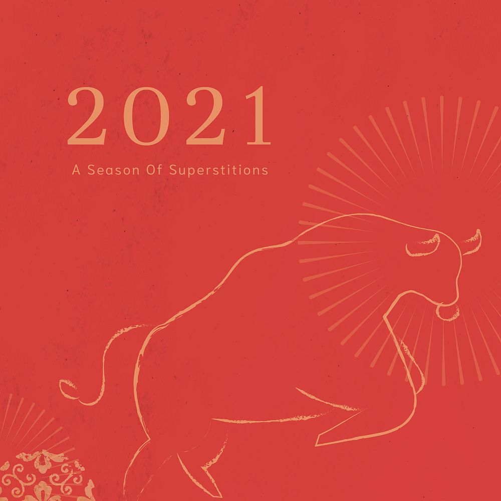 Chinese New Year greeting 2021 social media post