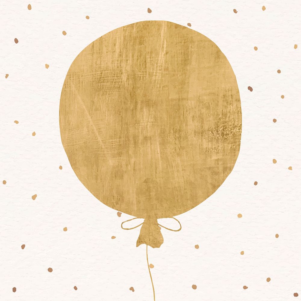 Gold balloon festive background for social media post