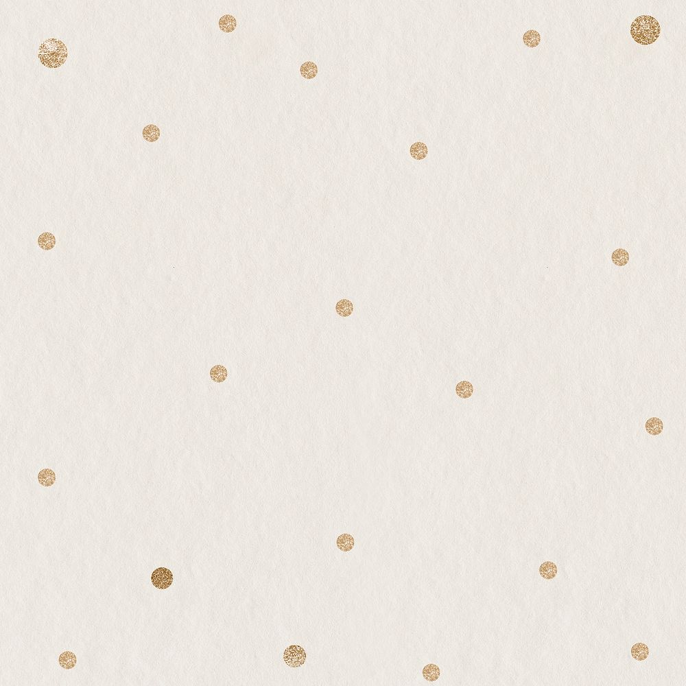 Gold dots beige festive background for social media post