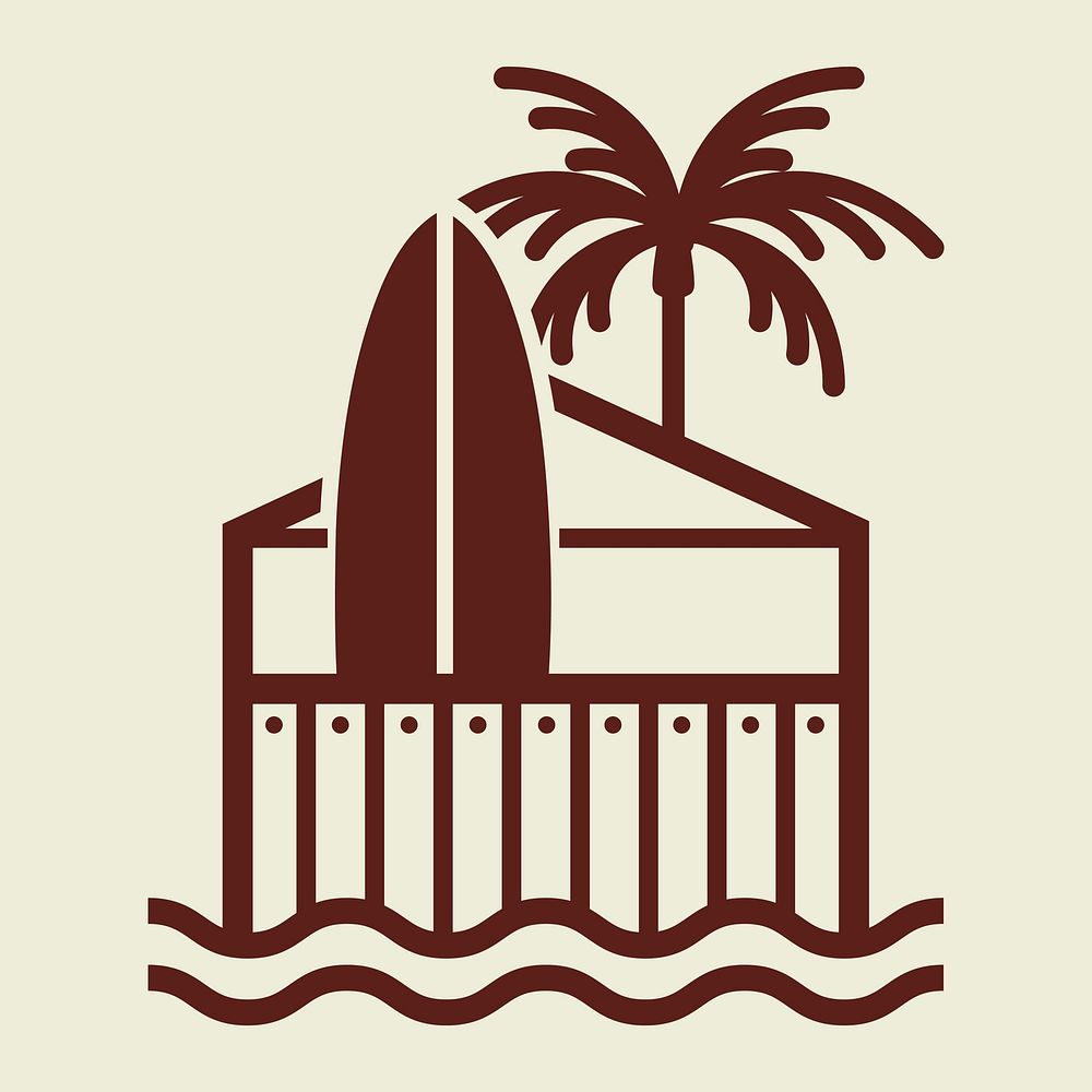 Surf club logo business corporate identity illustration
