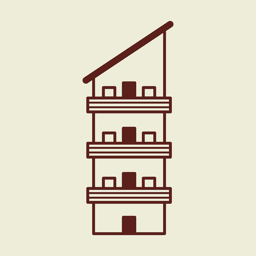 Apartment building logo business corporate identity illustration