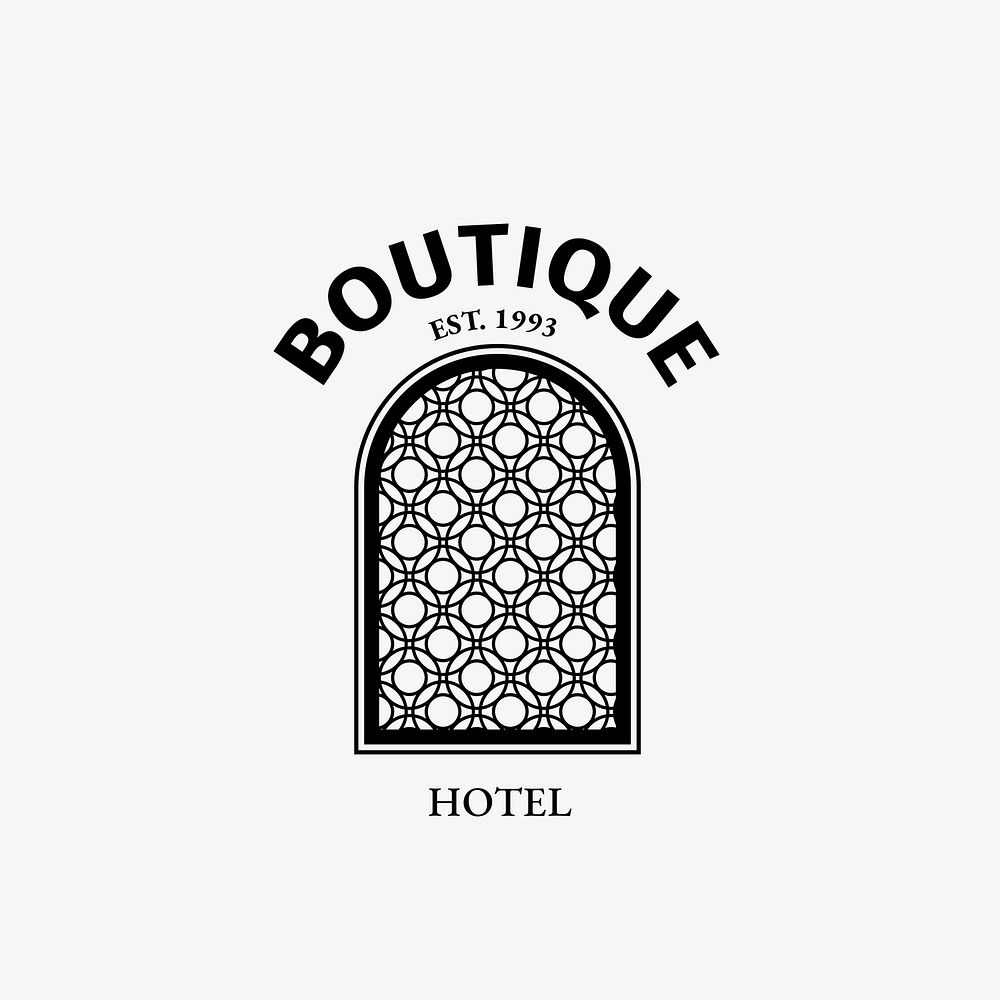 Hotel logo business corporate identity illustration with boutique hotels text