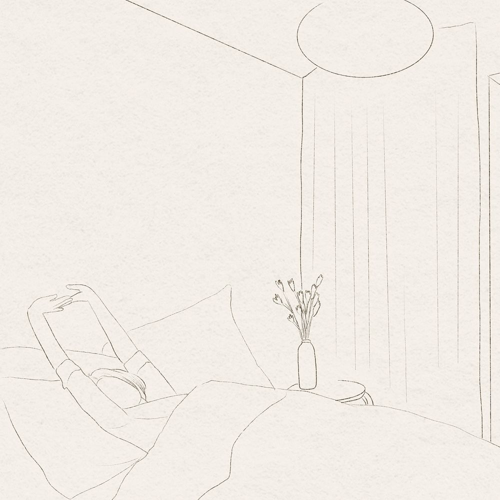 Wake up background simple line drawing