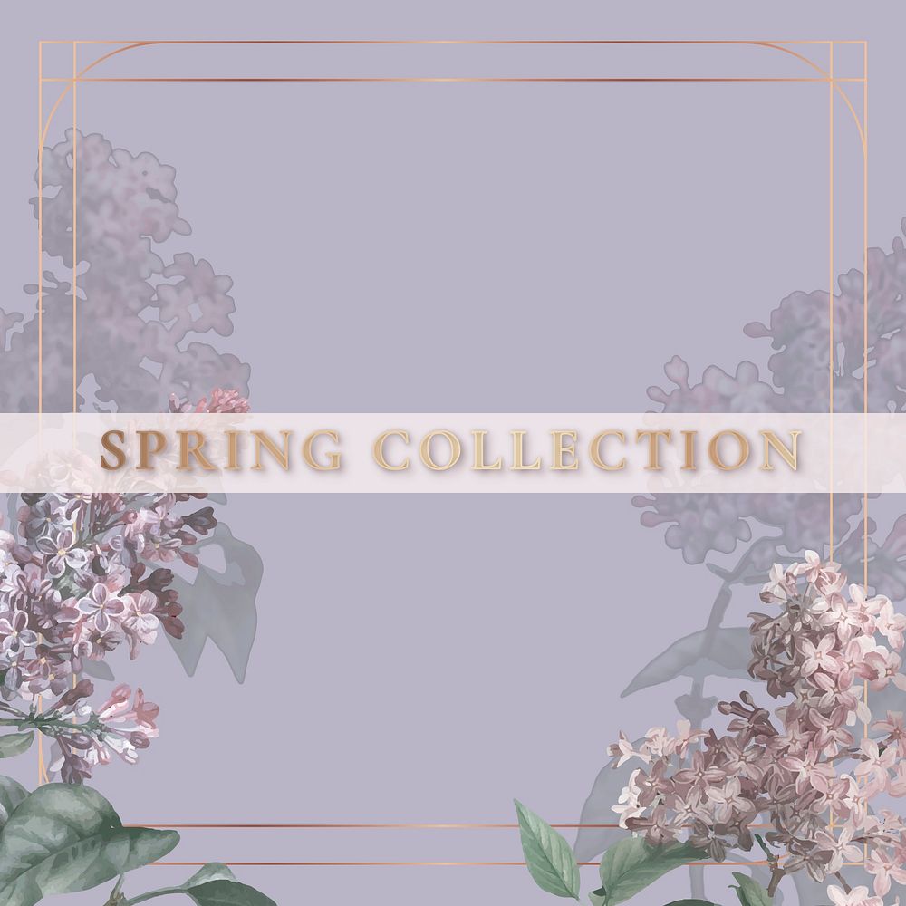 Editable flower template vector for spring collection