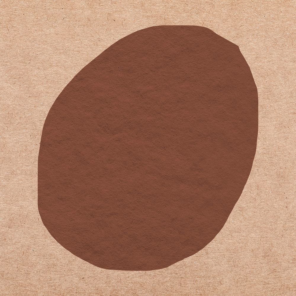 Abstract textured shape element in brown tone design