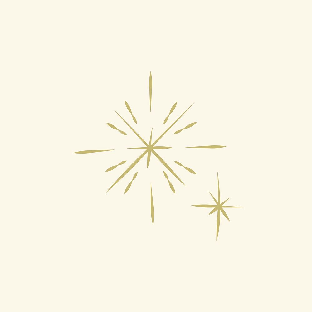 Gold sparkle icon vector light effect style