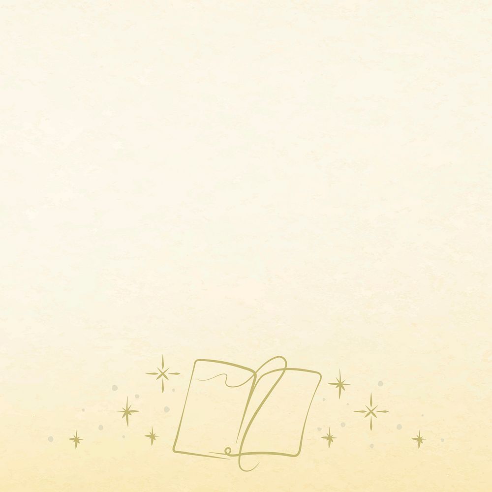 Yellow background vector with gold tome