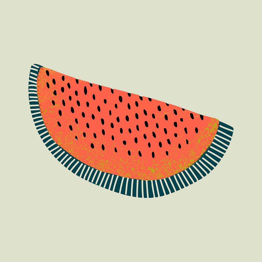 Watermelon vector colorful tropical fruit illustration