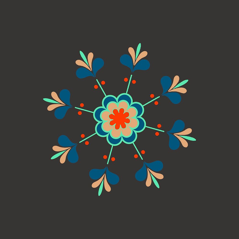 Ethnic flower vector illustration 
