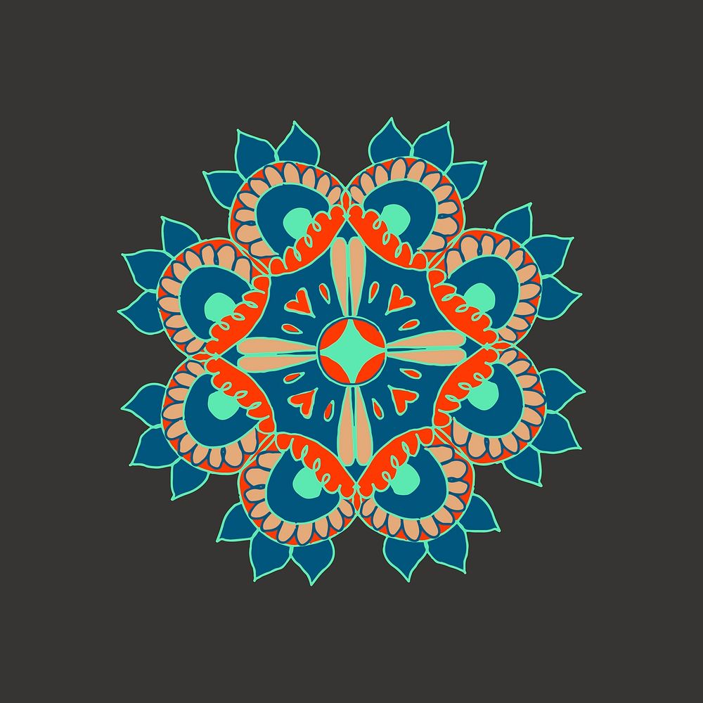 Ethnic flower vector illustration 