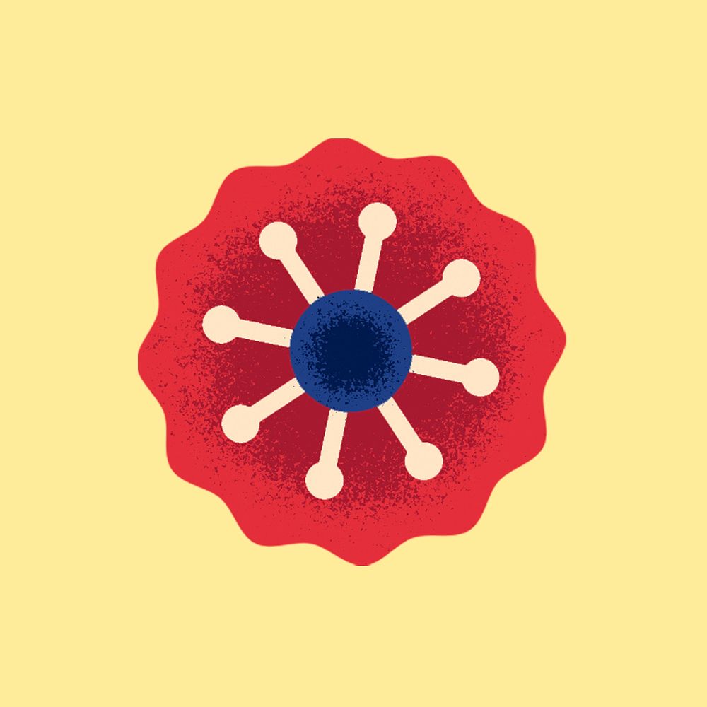 Mexican ethnic flower illustration 