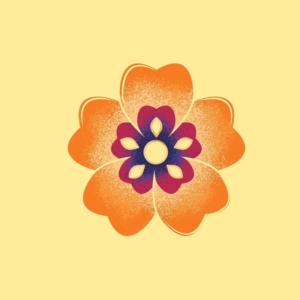 Mexican ethnic flower illustration 