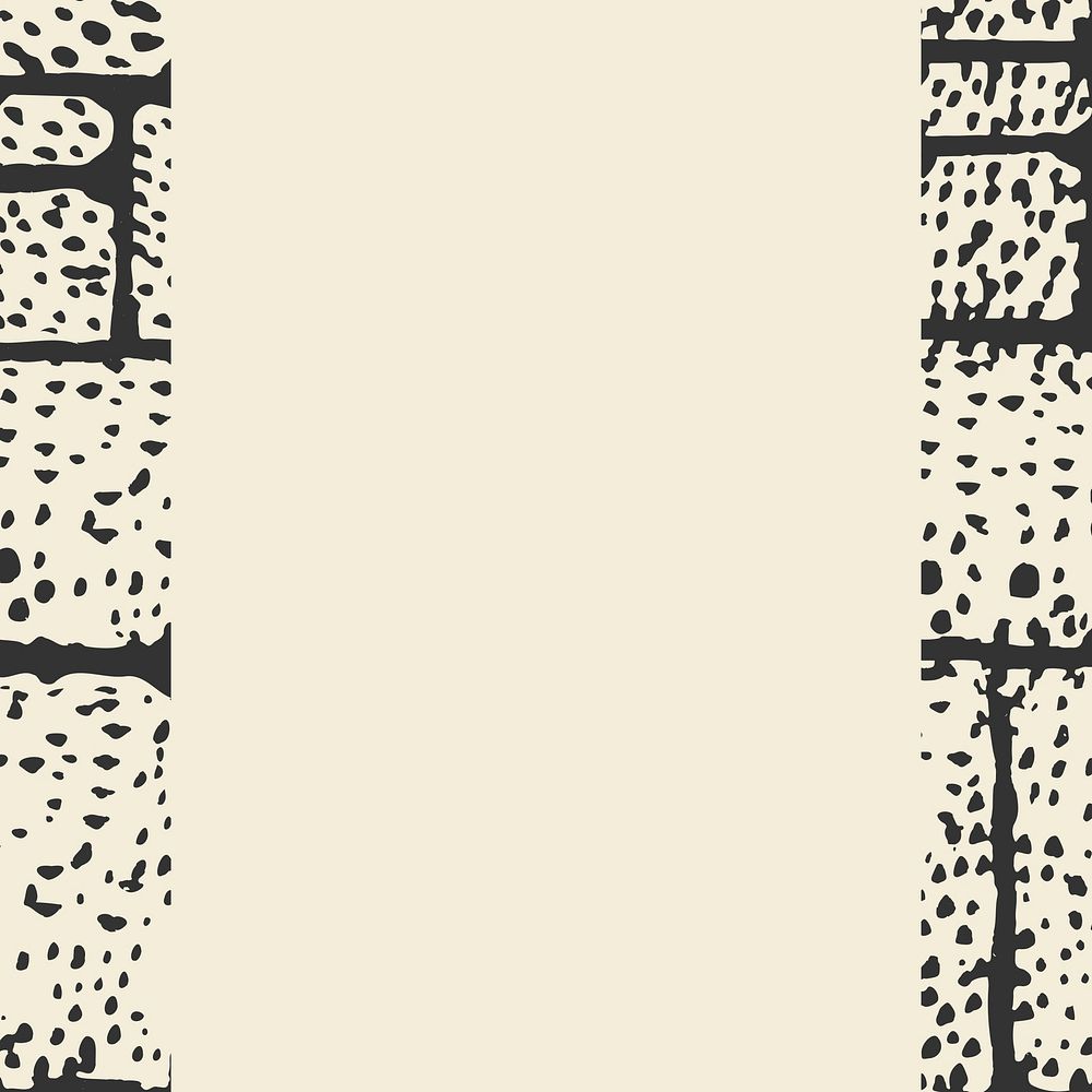 Vintage border frame vector on beige background, remixed from artworks by Moriz Jung