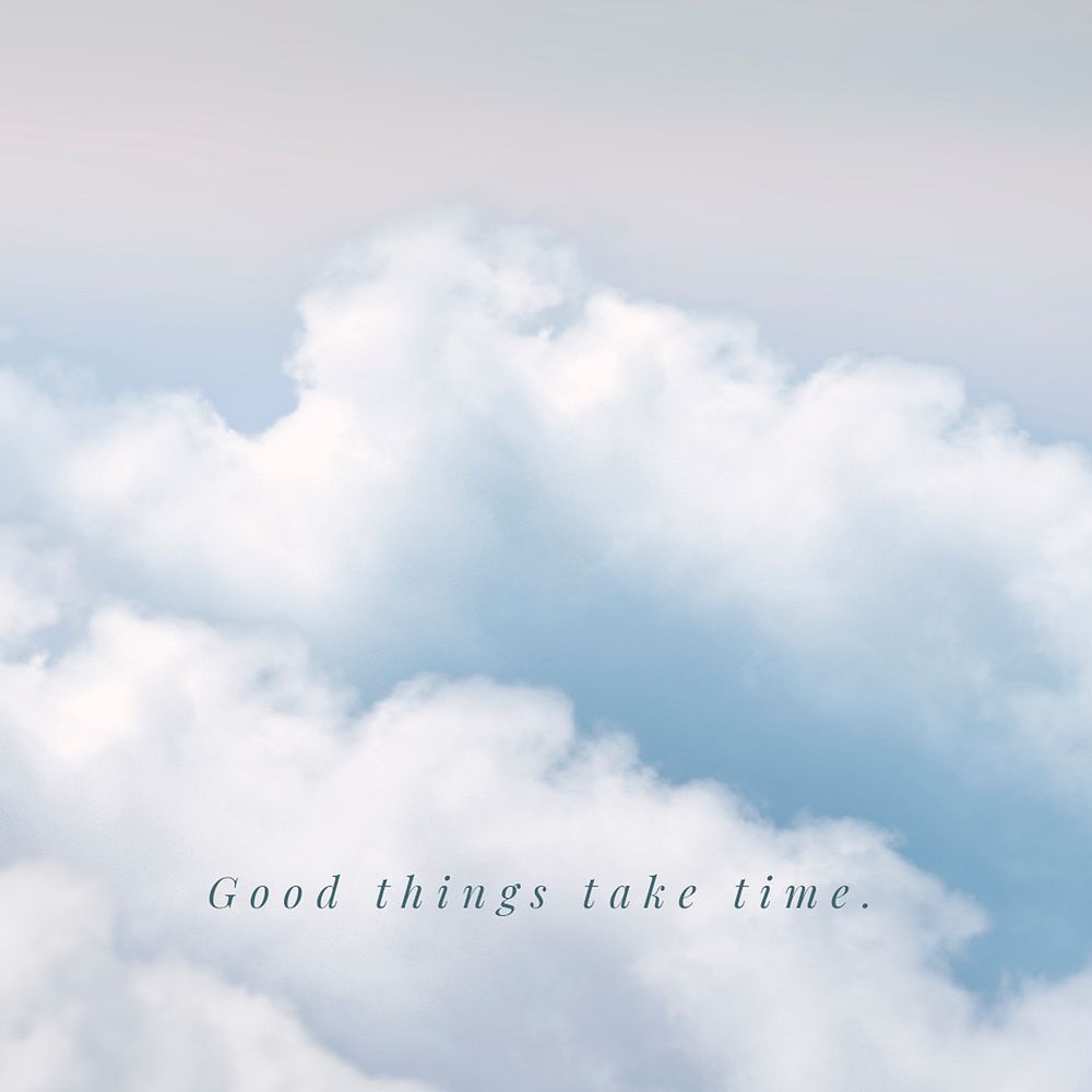 Dreamy quote on blue sky and cloud background